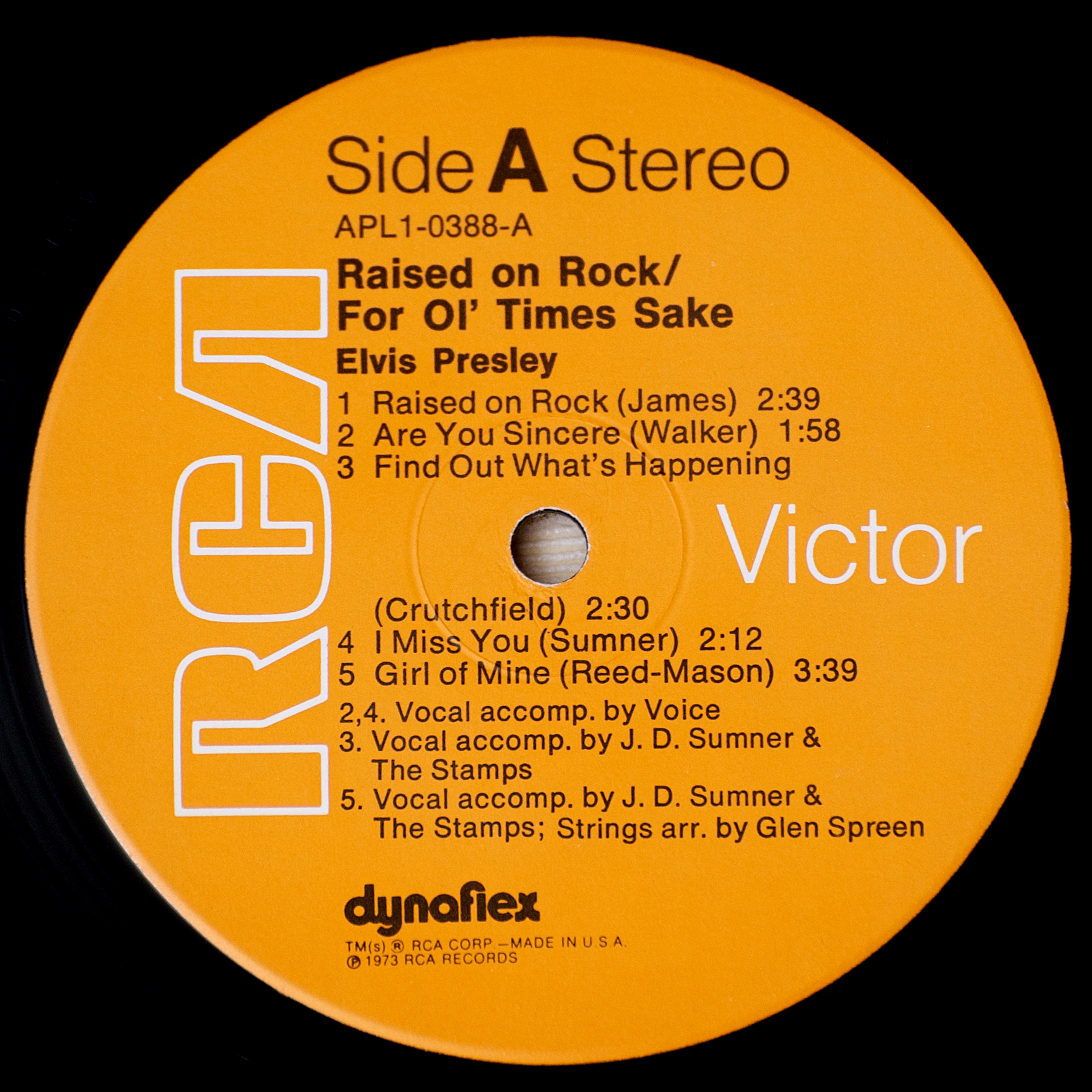 Elvis Presley  Raised On Rock : LP A